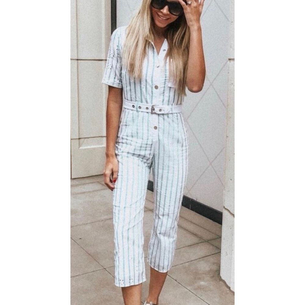 NWOT For Love & Lemons Hermosa Eyelet Jumpsuit, Small $219